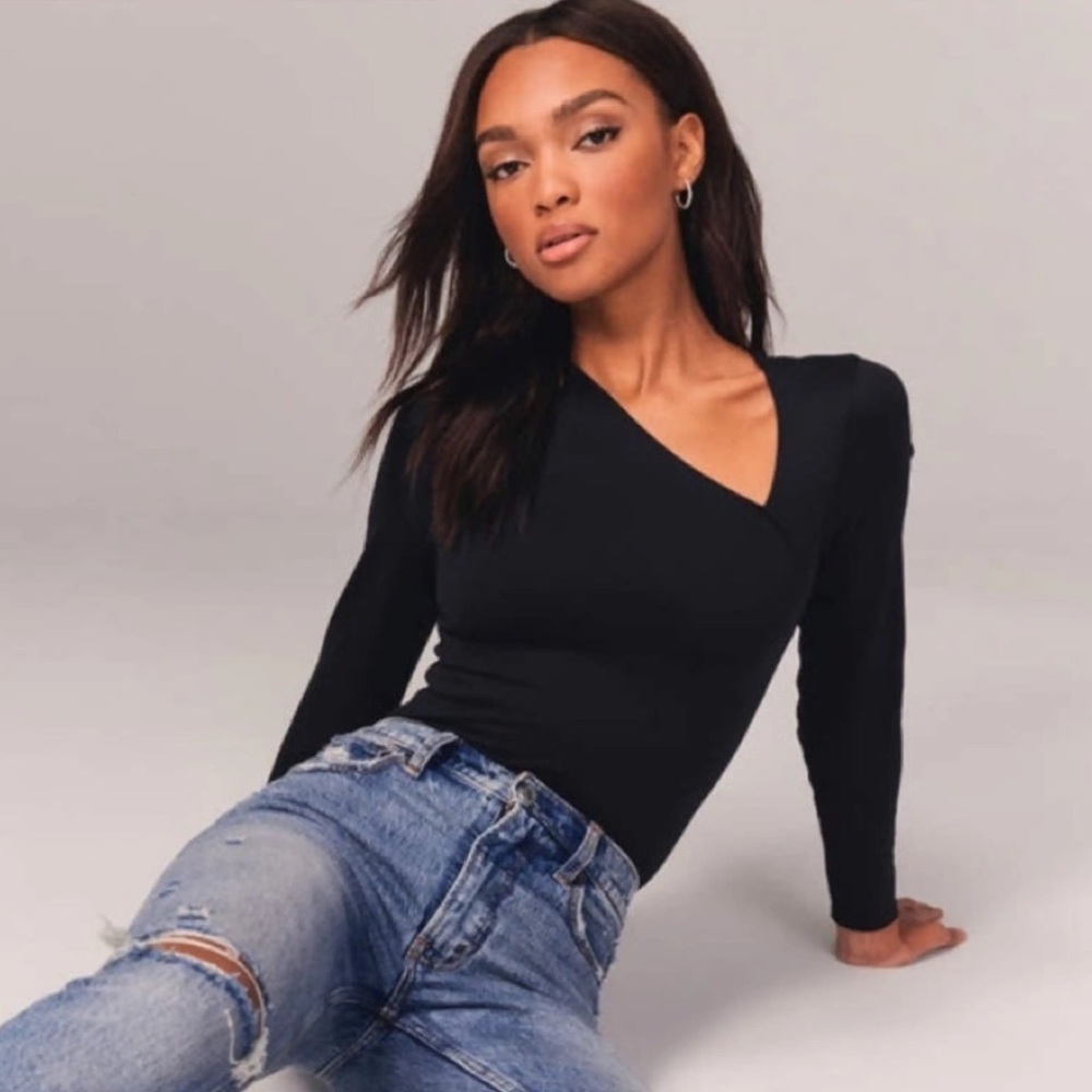 Abercrombie and Fitch asymmetrical long sleeve top